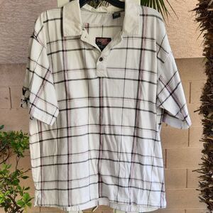 Point Zero Alternative Movement White and Black Checkered 100 Cotton Men's Shirt